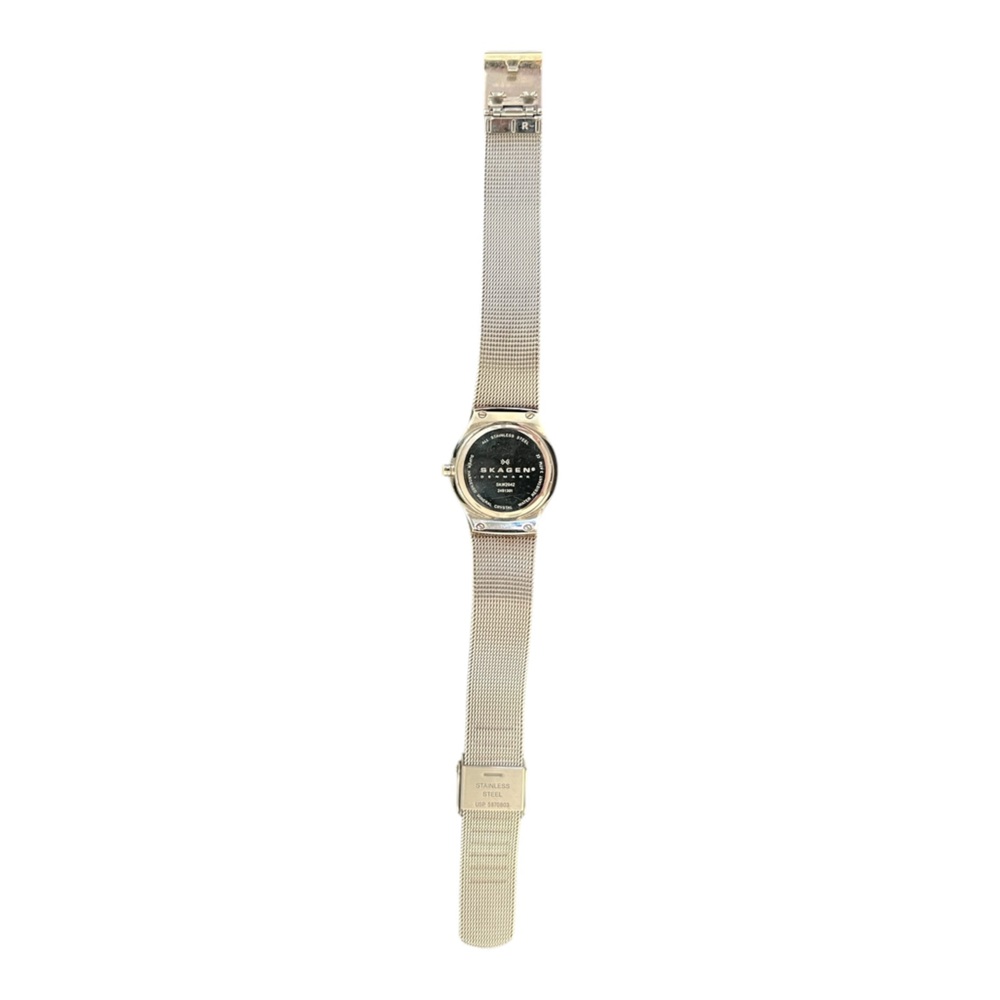 Skagen watch Round,stainless steel, Swarovski crystals mesh water resistant - Picture 8 of 16